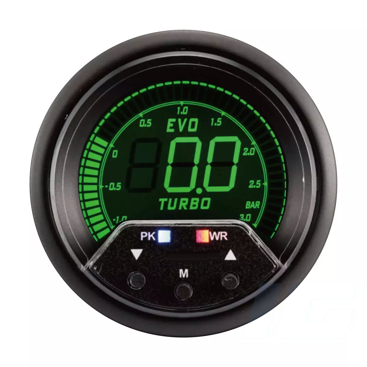 60mm LCD Performance Car Gauges - Boost Gauge With Sensor and Warning and Peak For Your Sport Racing Car